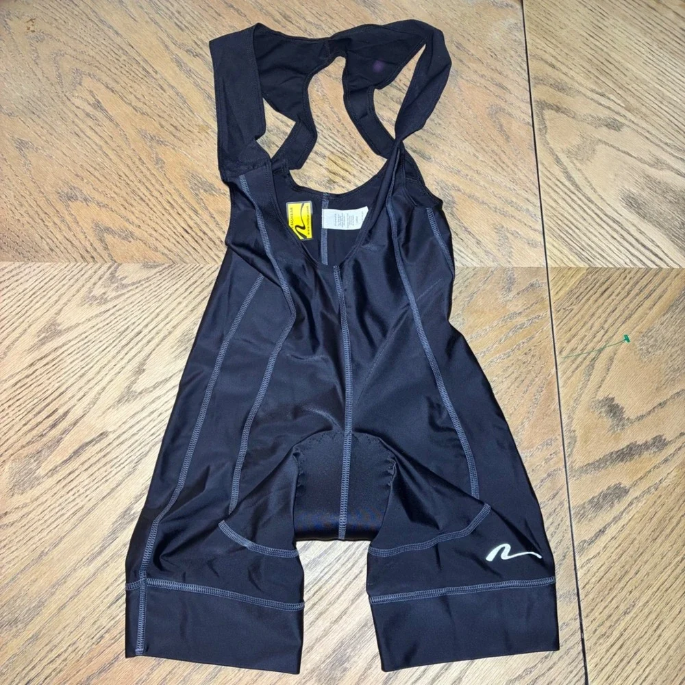 Nashbar Mens Cycling Bib Shorts Black Padded Chamois Large NA-STLB Made in USA